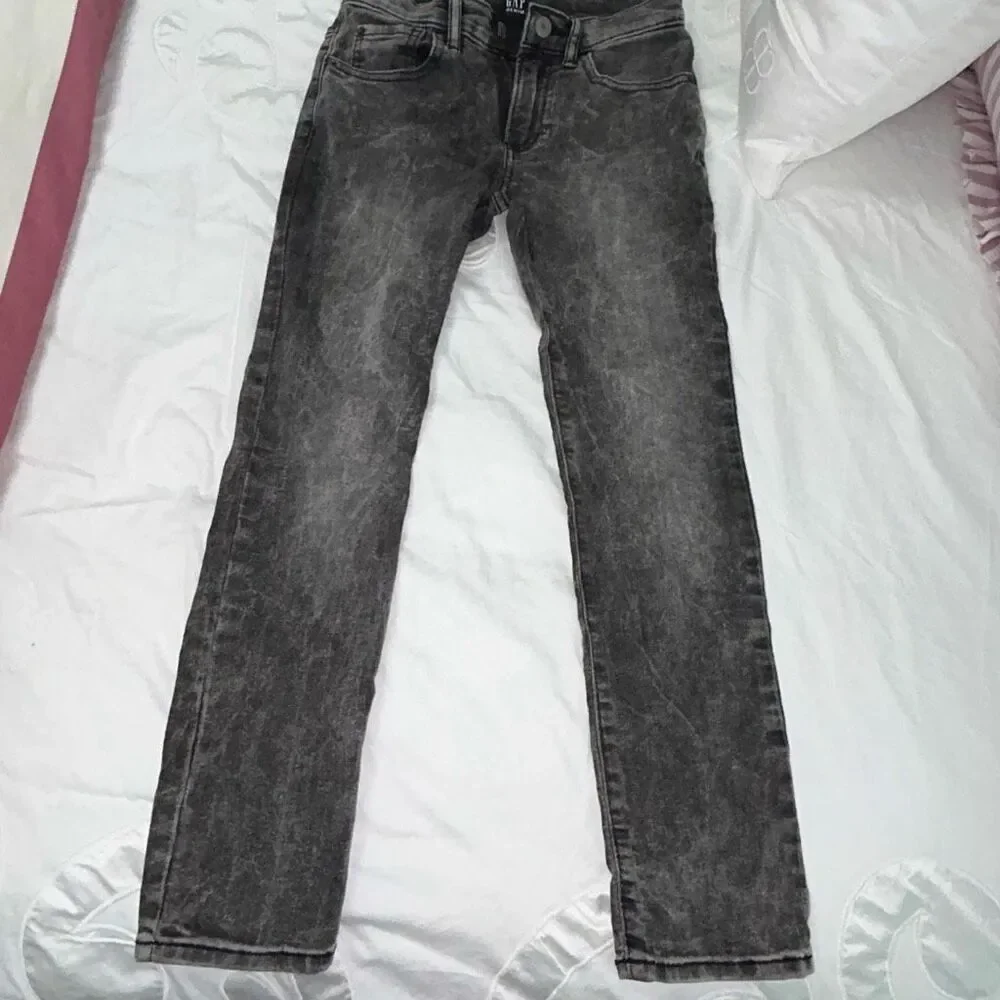 Gap boys black acid wash denim sz 8